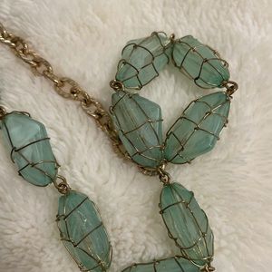 Teal stone necklace